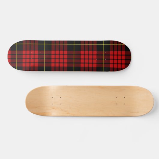 Red Tartan Skateboard (Horizontaal)