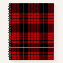 Red Tartan Spiral Notitieboek