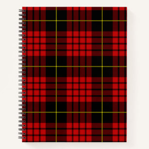 Red Tartan Spiral Notitieboek