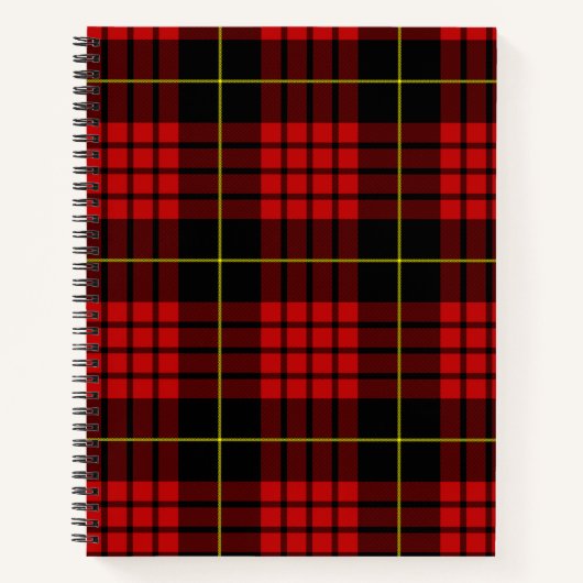 Red Tartan Spiral Notitieboek (Voorkant)