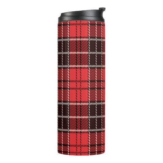 Red Tartan Thermosbeker (Gedraaid links)