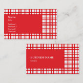 Red Tartan Visitekaartje (Voorkant / Achterkant)