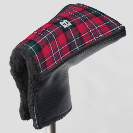 Red Tartan w/out Initiaal(en) Golfheadcover (3/4 voorkant)