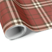 Red Tartan Wrapping Paper Cadeaupapier (Rol Hoek)