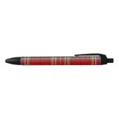 Red Tartan Zwarte Inkt Pen (Bovenkant)