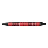 Red Tartan Zwarte Inkt Pen (Voorkant)