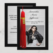 Red Tassel met fotograaf Kaart (Voorkant / Achterkant)