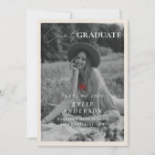 Red Tassel Senior Photo Graduation Announcement Kaart (Voorkant)