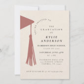 Red Tassel Senior Photo High School Graduation Kaart (Voorkant)