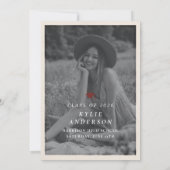 Red Tassel Senior Photo High School Graduation Kaart (Achterkant)