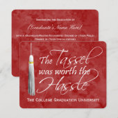Red Tassel was het beste van de universiteit van H Kaart (Voorkant / Achterkant)
