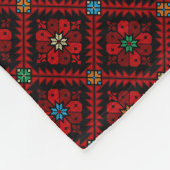 Red Tatreez-patroon Fleece Deken (Hoek)