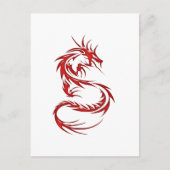 Red Tattoo Dragon Briefkaart (Voorkant)