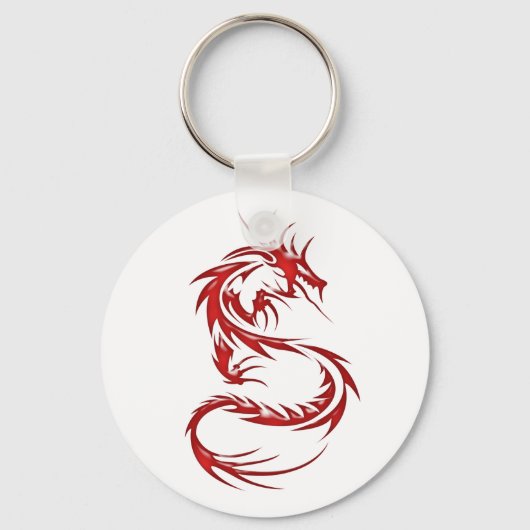 Red Tattoo Dragon Sleutelhanger (Voorkant)