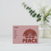 Red Tattoo Peace Art Visitekaartje (Staand voorkant)