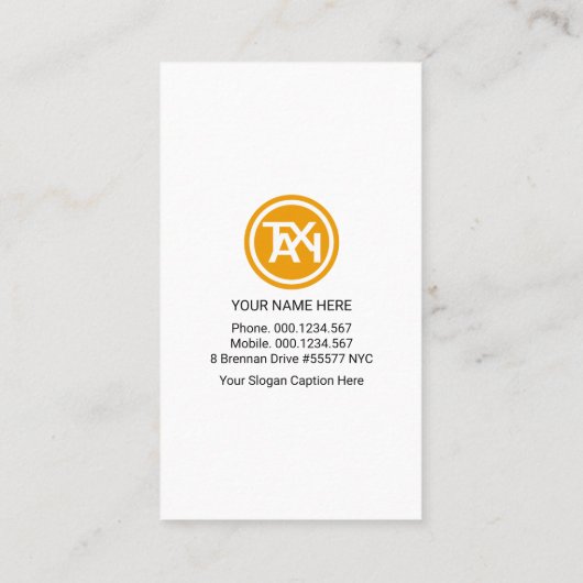 Red Taxi Triangles Taxi Transport Driver Visitekaartje (Achterkant)