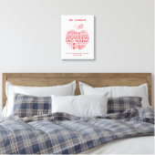 Red Teacher Appreciation Typography Canvas Afdruk (Insitu (Slaapkamer))