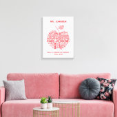 Red Teacher Appreciation Typography Canvas Afdruk (Insitu (Woonkamer))