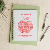 Red Teacher Appreciation Typography Planner