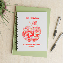 Red Teacher Appreciation Typography Planner