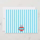 Red Teal Blue Photo Christmas Card Feestdagenkaart (Achterkant)