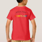 Red Team Cheer staat aan kop van Squad Sport Day T-shirt (Achterkant)
