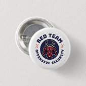 Red Team Cybersecurity Button (Voorkant /achterkant)