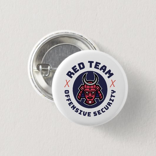 Red Team Cybersecurity Button (Voorkant /achterkant)