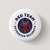 Red Team Cybersecurity Button (Voorkant)