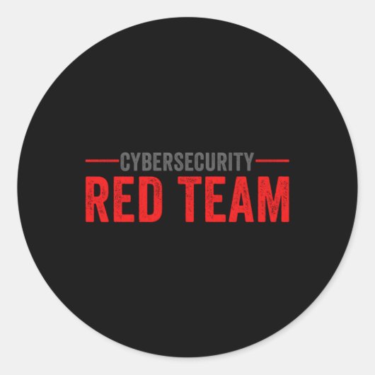 Red Team Cybersecurity IT Security Expert Ronde Sticker (Voorkant)