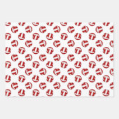 Red Team Kleuren Volleybal 3 PC Coördinatie Inpakpapier Vel (Voorkant 3)