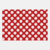 Red Team Kleuren Volleybal 3 PC Coördinatie Inpakpapier Vel (Voorkant 2)