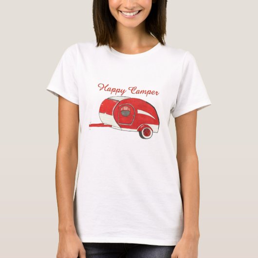Red Teardrop Camping Women's TeeShirt T-shirt (Voorkant)