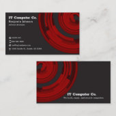 Red Tech op Dark Grey Visitekaartje (Voorkant / Achterkant)