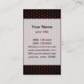 Red Techno Stippen Modern Black Visitekaartje (Achterkant)