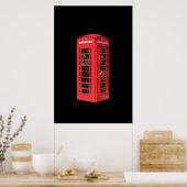 RED TELEFOON BOX POSTER (Keuken)