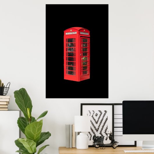 RED TELEFOON BOX POSTER (Thuiskantoor)