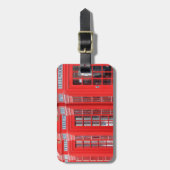 Red Telephone Booths of London Bagagelabel (Voorkant verticaal)