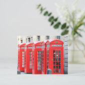 Red Telephone Booths of London Briefkaart (Staand voorkant)