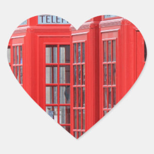 Red Telephone Booths of London Hart Sticker