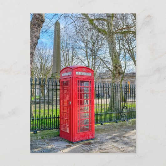 Red Telephone Box, Greenwich London UK Briefkaart (Voorkant)