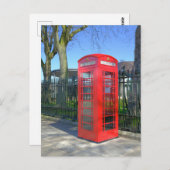 Red Telephone Box, Greenwich London UK Briefkaart (Voorkant / Achterkant)