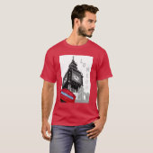 Red Telephone Box London Big Ben Clock Tower T-shirt (Voorkant volledig)