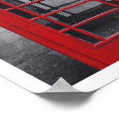 Red Telephone Box London Black White Photography Poster (Hoek)
