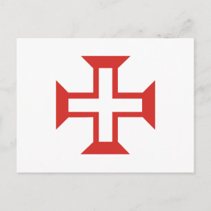 Red Templar Cross Briefkaart