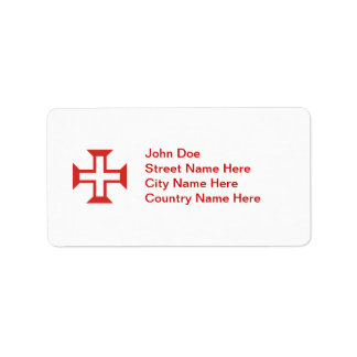 Red Templar Cross Etiket