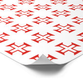 Red Templar Cross pattern Poster (Hoek)