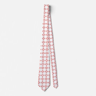 Red Templar Cross pattern Stropdas