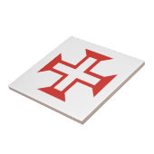 Red Templar Cross Tegeltje (Zijkant)