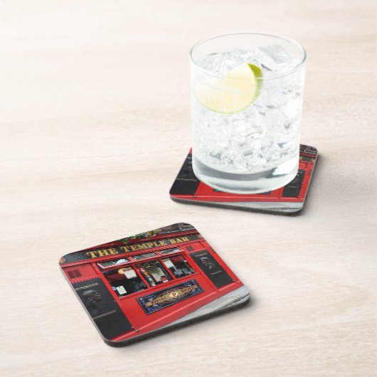 Red Temple Bar pub in Dublin Bier Onderzetter (Rechterzijde)